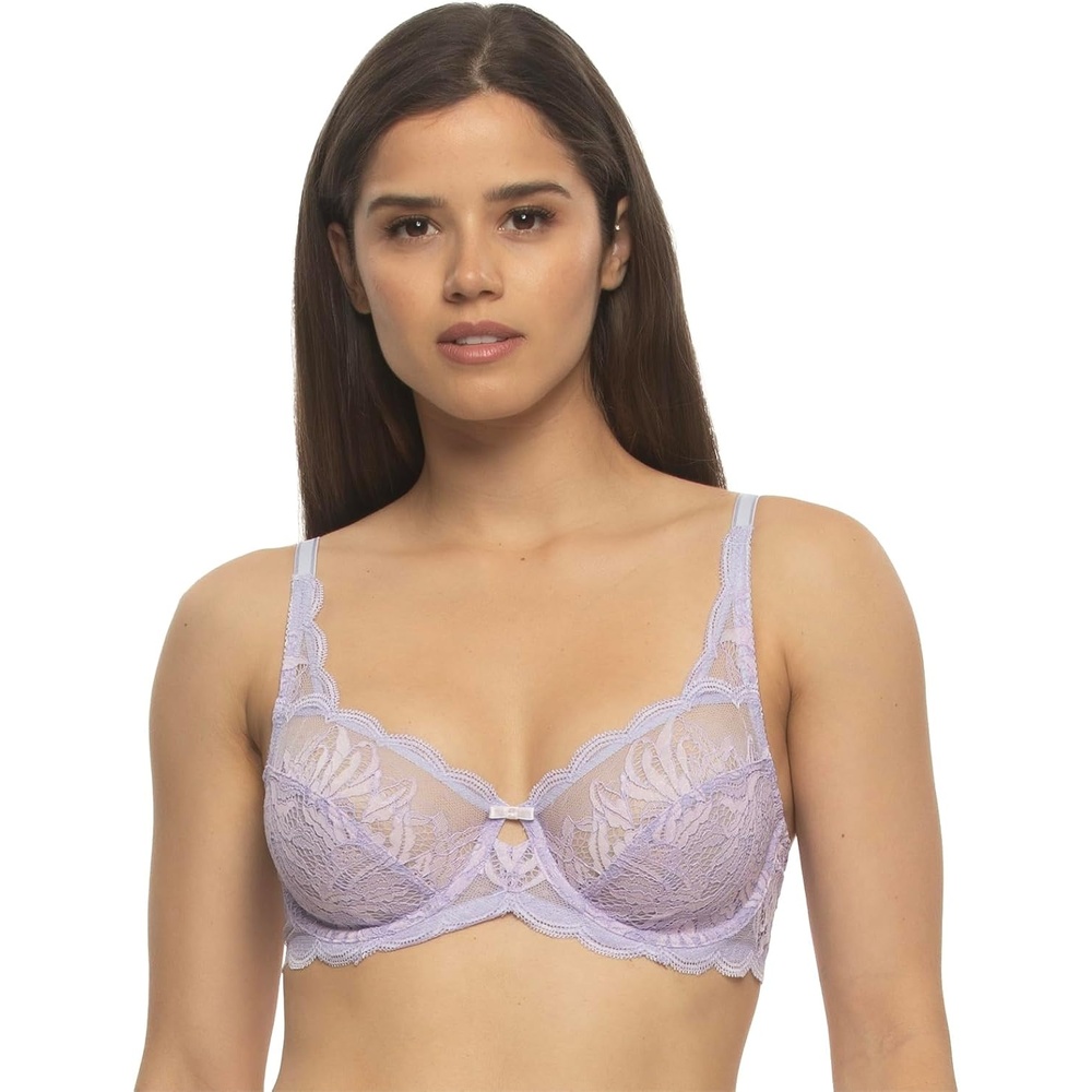 image:imageFelina Paramour Peridot Lace Full Coverage Unlined Bra for WomenLavender
