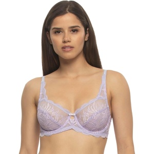 Felina – Paramour Peridot Lace Full Coverage Unlined Bra for Women(Lavender)
