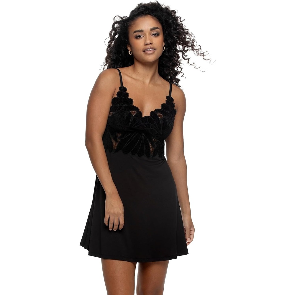 image:imageFelina Sienna Chenille Lace ChemiseBlack