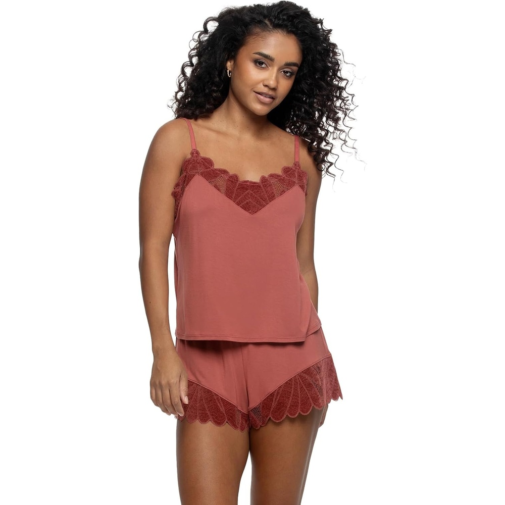 image:imageFelina Sienna Chenille Lace Shorts amp Cami SetMarsala