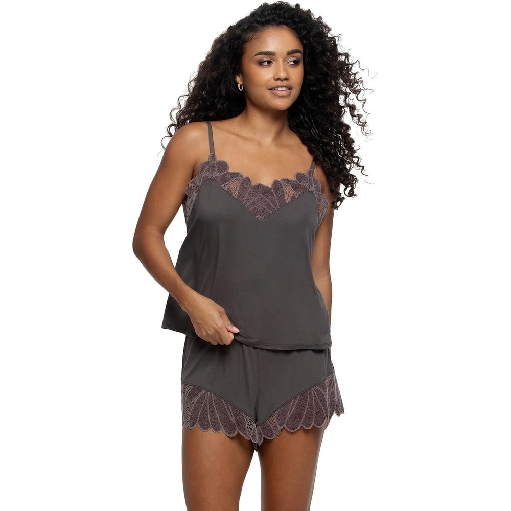 image:imageFelina Sienna Chenille Lace Shorts amp Cami SetShale