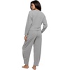Felina Emery Fleece Crew Neck and Belted Barrel Pant Set(Heather Gray)