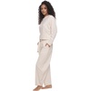 Felina Emery Fleece Crew Neck and Belted Barrel Pant Set(Heather Sand)