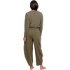 Felina Emery Fleece Crew Neck and Belted Barrel Pant Set(Sea Turtle)