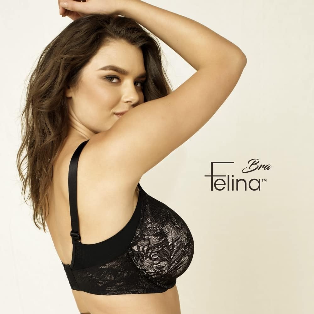 image:imageFelina Jessamine Unlined Side Smoothing Minimizer Bra Back amp Side Smoothing LaceBlack