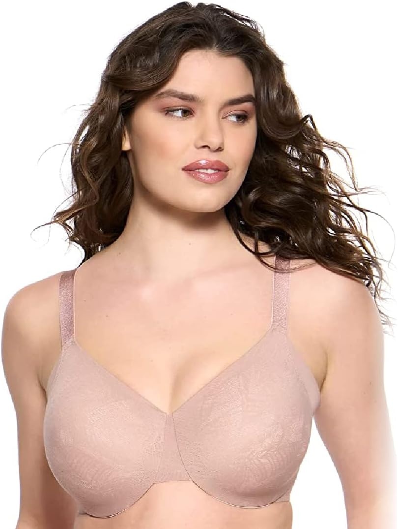image:imageFelina Jessamine Unlined Side Smoothing Minimizer Bra Back amp Side Smoothing LaceRose Tan