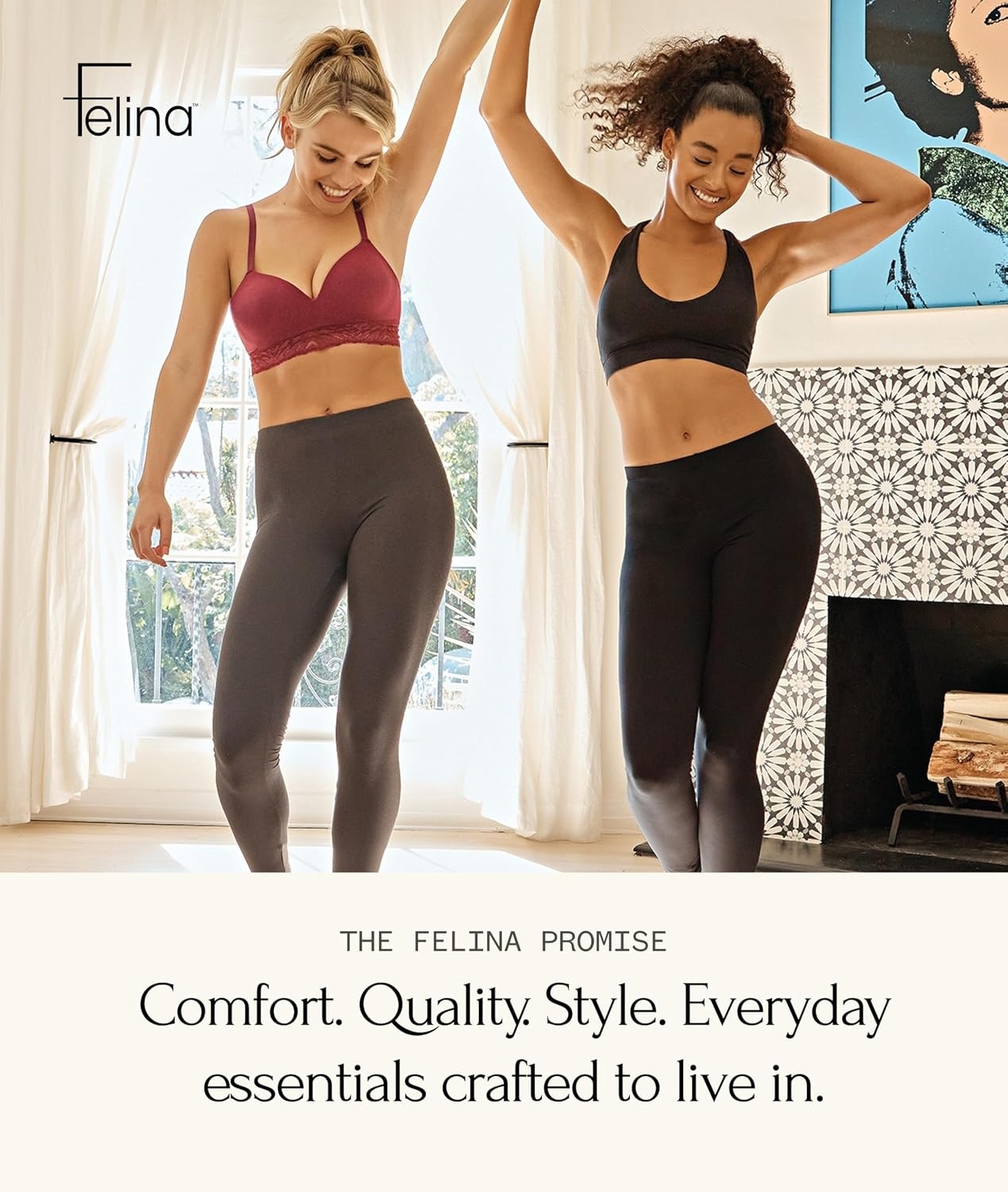 image:imageFelina Velvety Soft Lightweight Leggings Moisture Wicking Yoga 6 PackBlack Heather Grey Navy