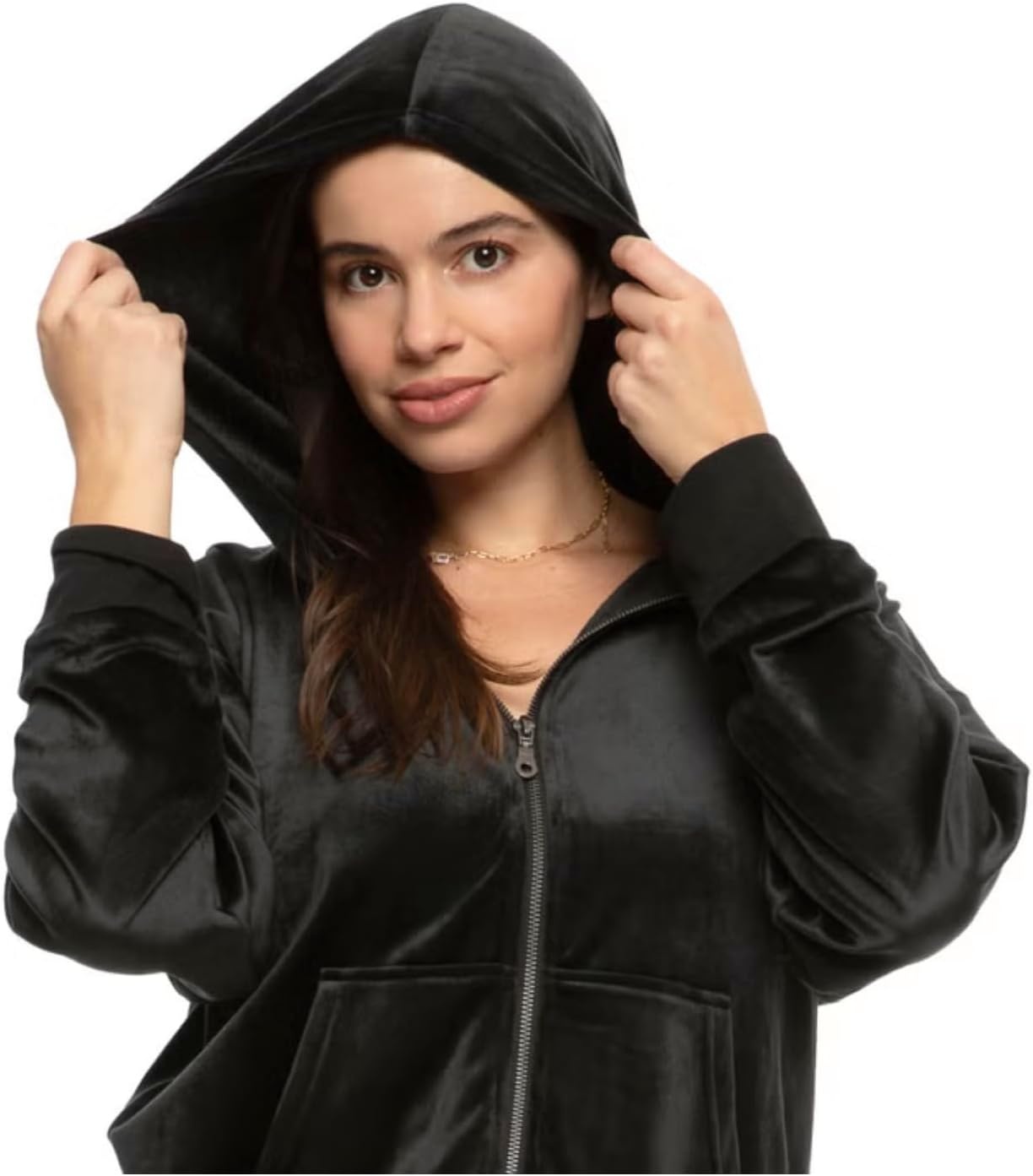 image:imageFelina Womens 2 Piece Velour Track SuitBlack