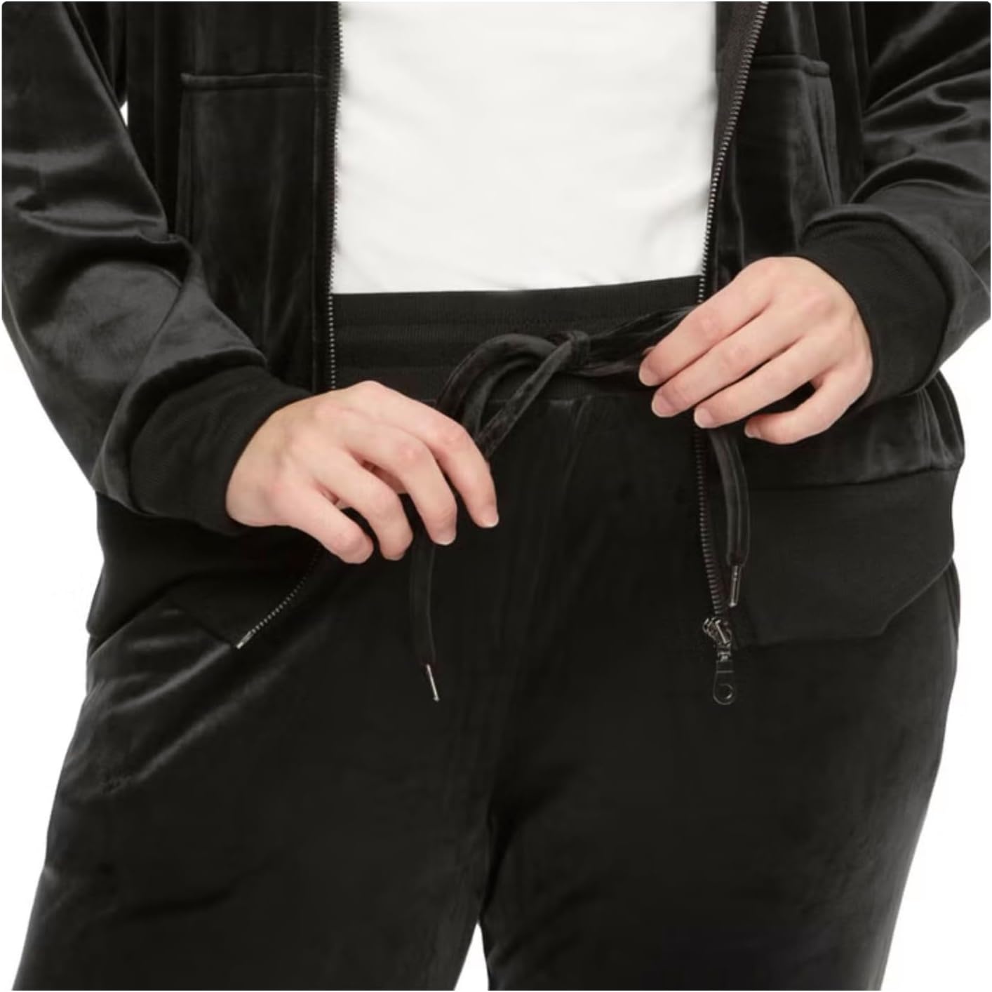 image:imageFelina Womens 2 Piece Velour Track SuitBlack