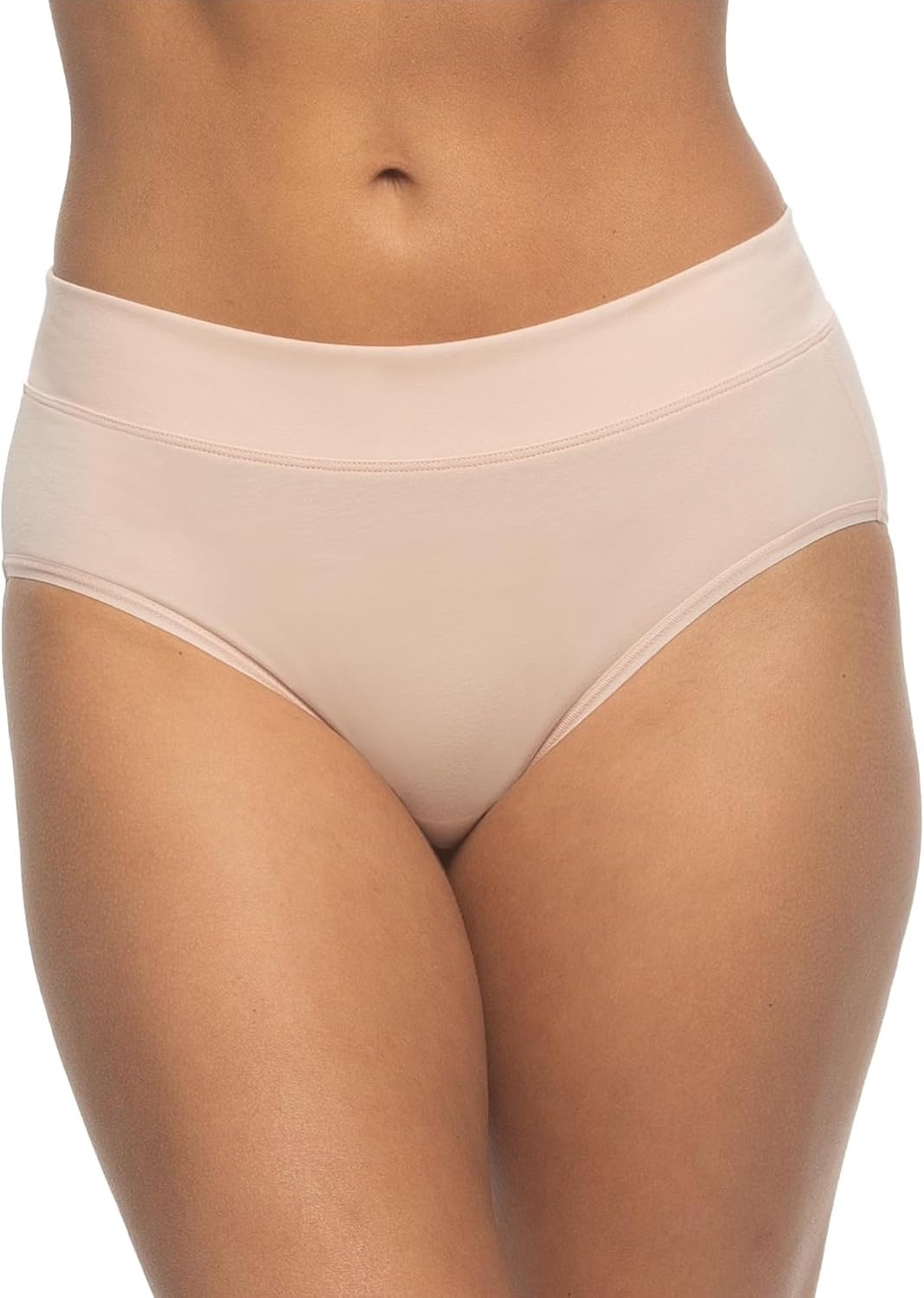 image:imageFelina Womens 5 Pack Pima Cotton Wide Waistband HipsterBlackBlackDeep TaupeCafe Au LaitRose Dust