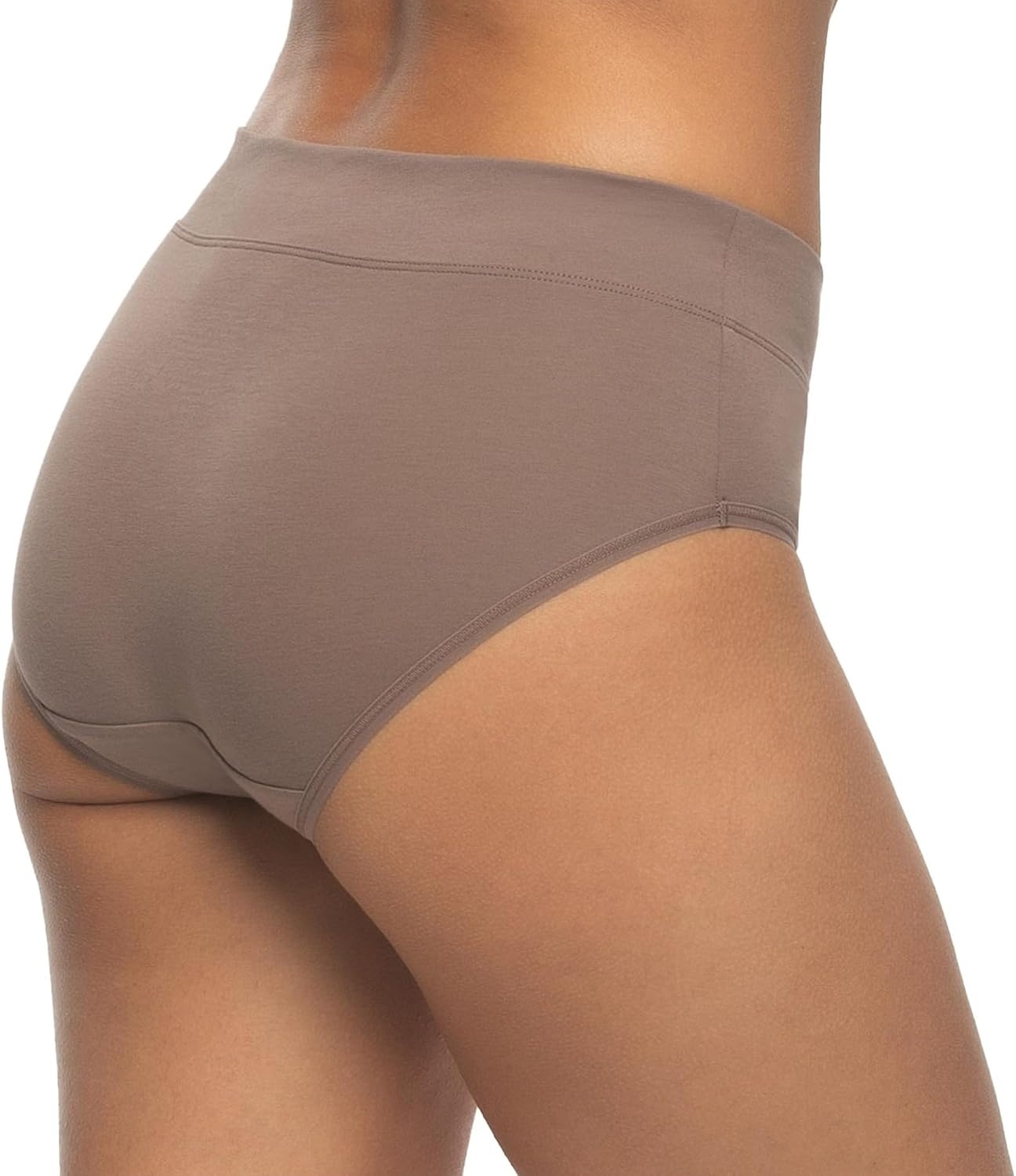 image:imageFelina Womens 5 Pack Pima Cotton Wide Waistband HipsterBlackBlackDeep TaupeCafe Au LaitRose Dust