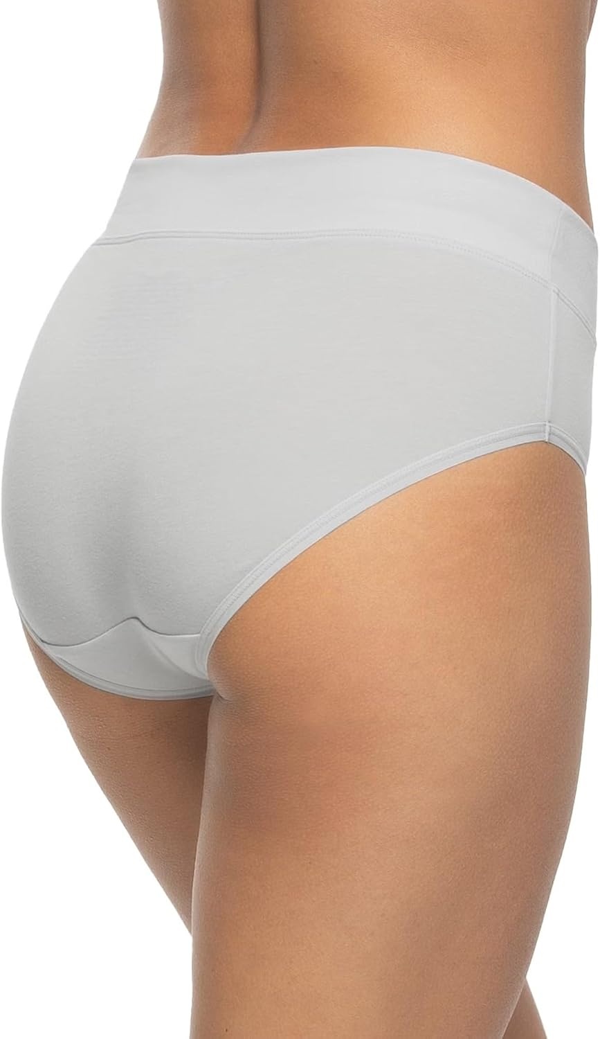 image:imageFelina Womens 5 Pack Pima Cotton Wide Waistband HipsterMicro ChipIceflowIcewaterCrystal RosePeach Blush
