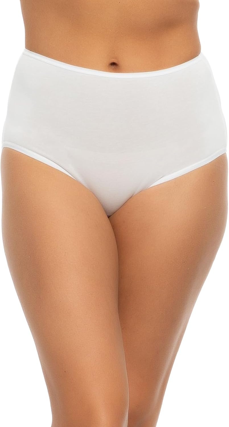 image:imageFelina Womens Cotton Stretch Modal Brief Underwear 5Pack Full CoverageDots and Stripes