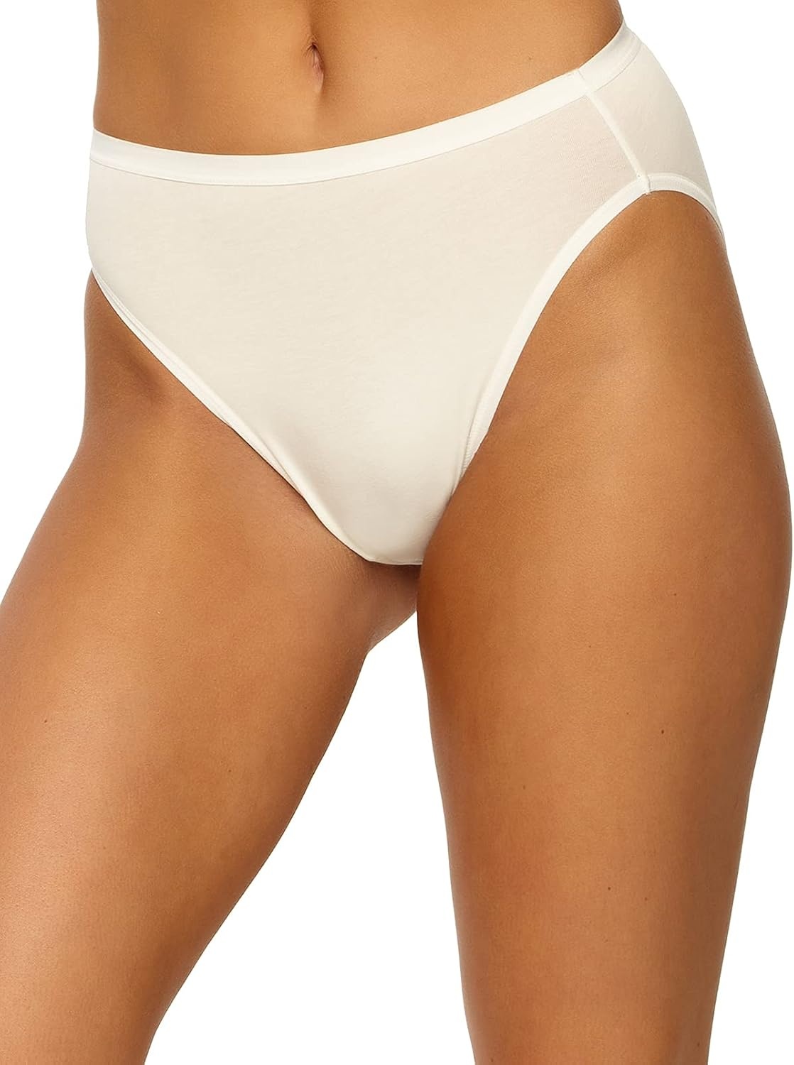 image:imageFelina Womens Organic Cotton Stretch Hi Cut Panty 5Pack UnderwearDriftwood
