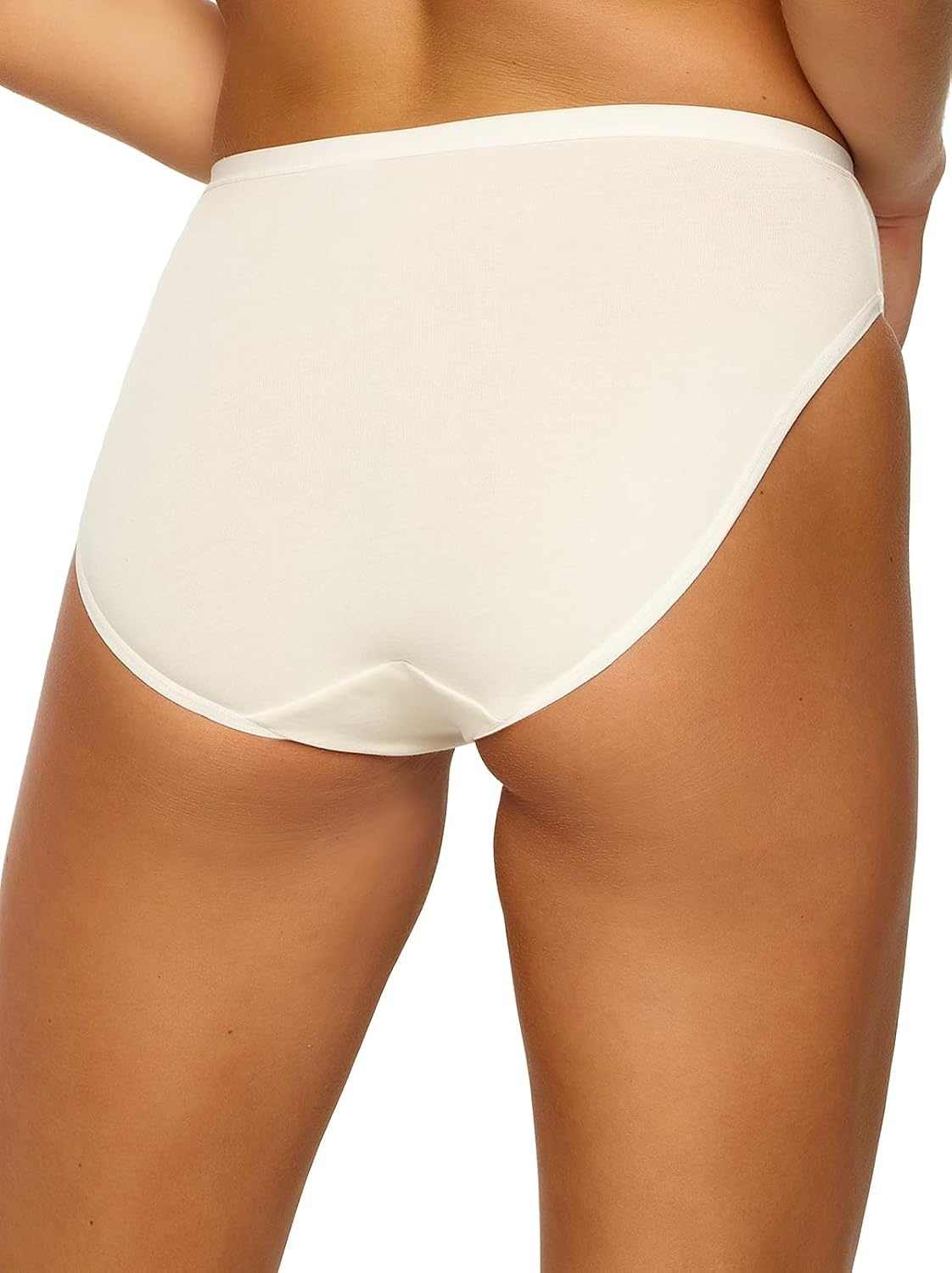 image:imageFelina Womens Organic Cotton Stretch Hi Cut Panty 5Pack UnderwearDriftwood