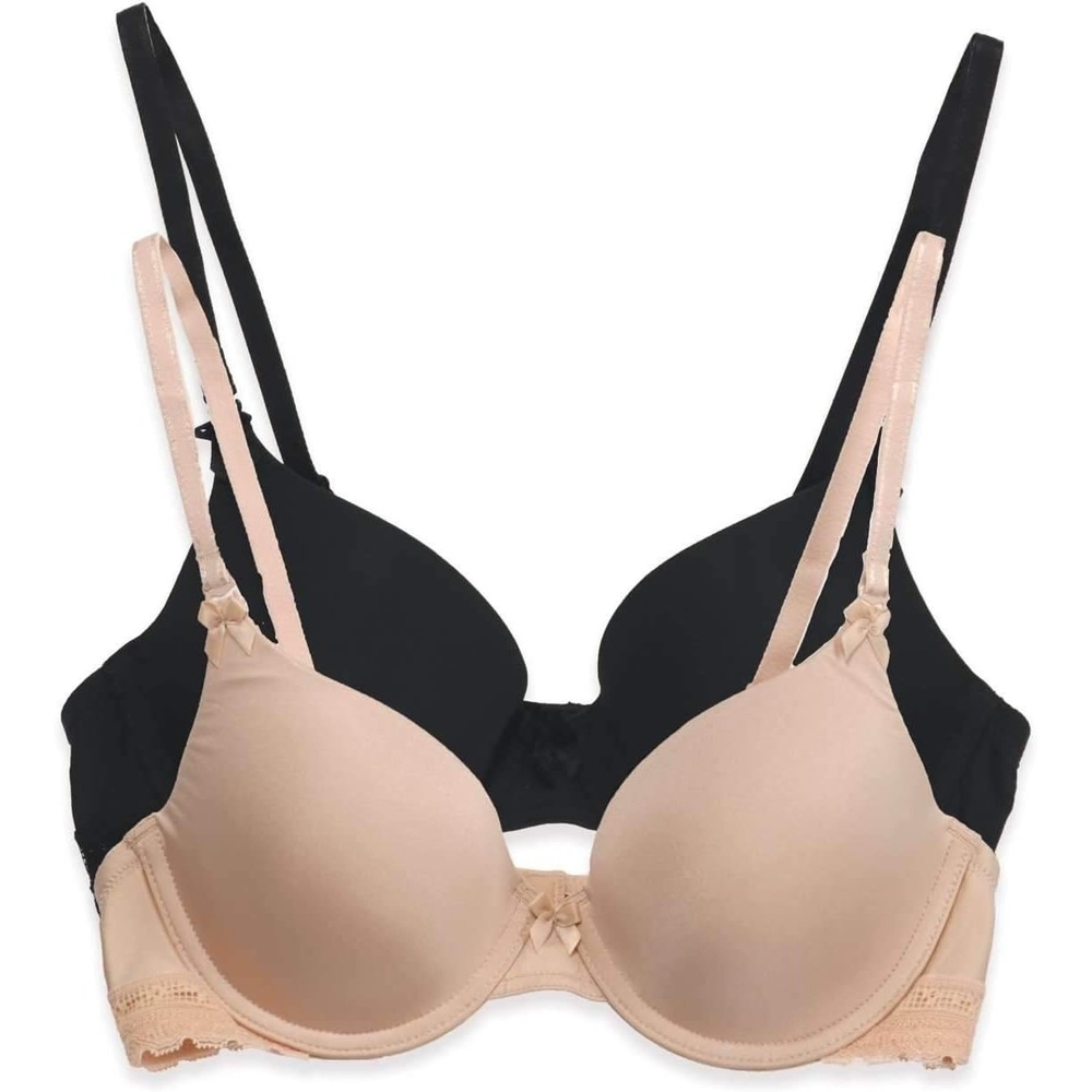 image:imageFelina Paramour Gorgeous Bra Memory Foam Bras for Women with Multi Way Straps Comfortable T Shirt BraNeutral Black