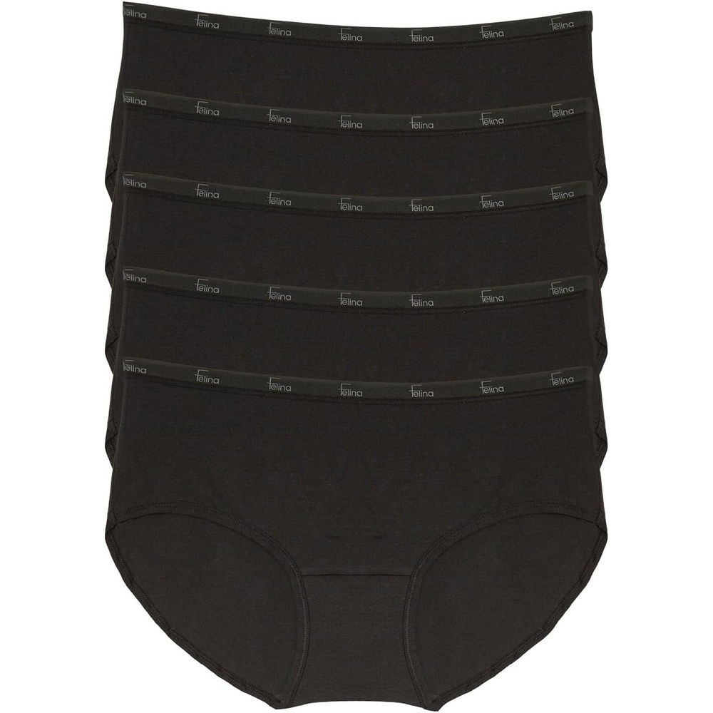image:imageFelina Signature Cotton Stretch Hipster 5PackBlack