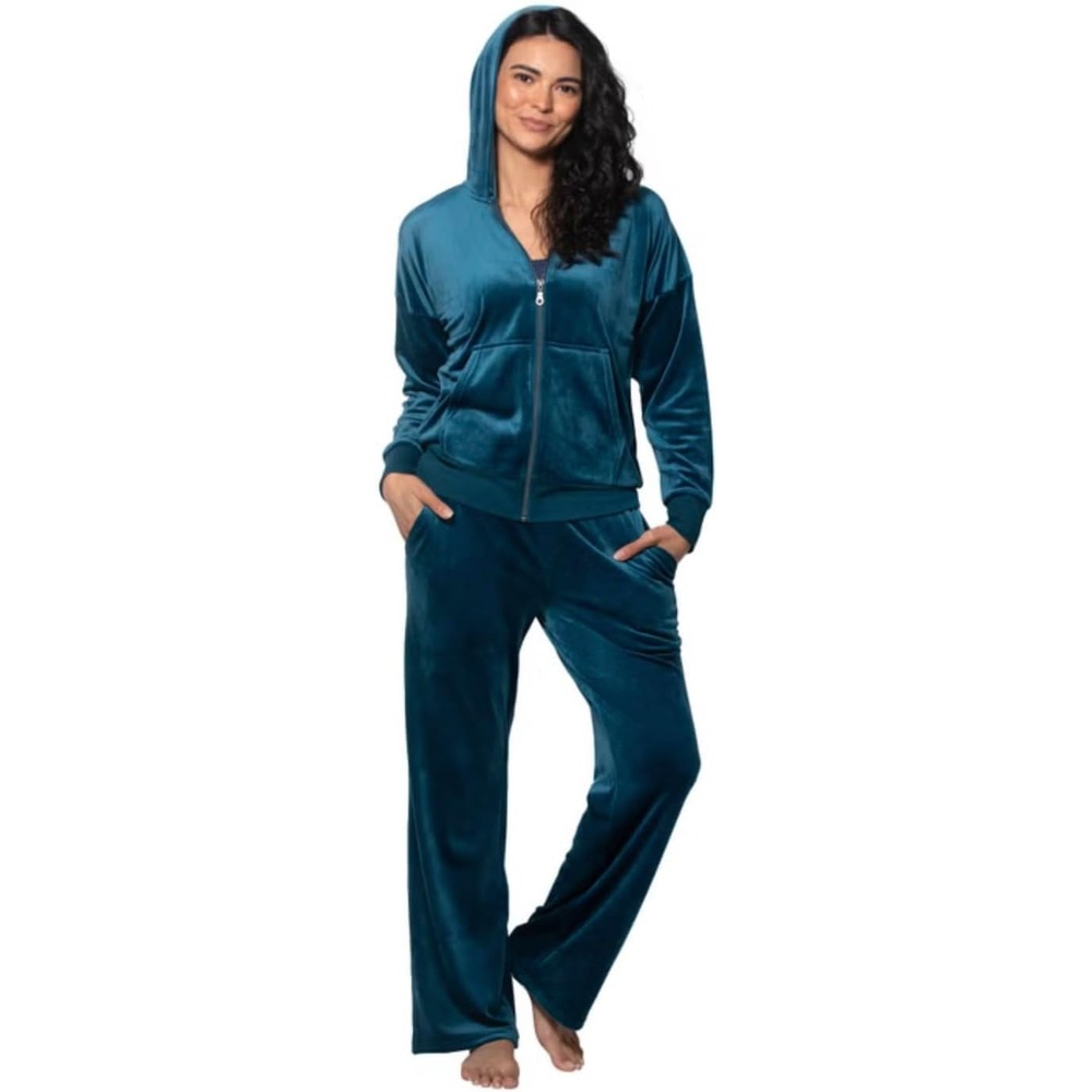 image:imageFelina Womens 2 Piece Velour Track SuitBlue Lyons Blue