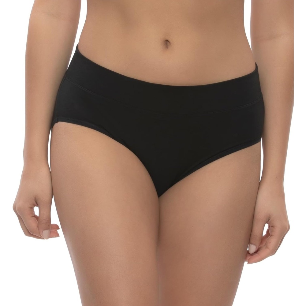 image:imageFelina Womens 5 Pack Pima Cotton Wide Waistband HipsterBlackBlackDeep TaupeCafe Au LaitRose Dust