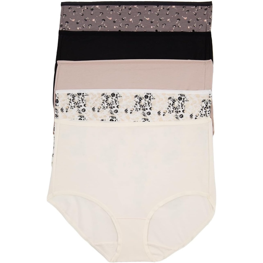 image:imageFelina Womens Cotton Stretch Modal Brief Underwear 5Pack  Full CoverageSparrow Vines
