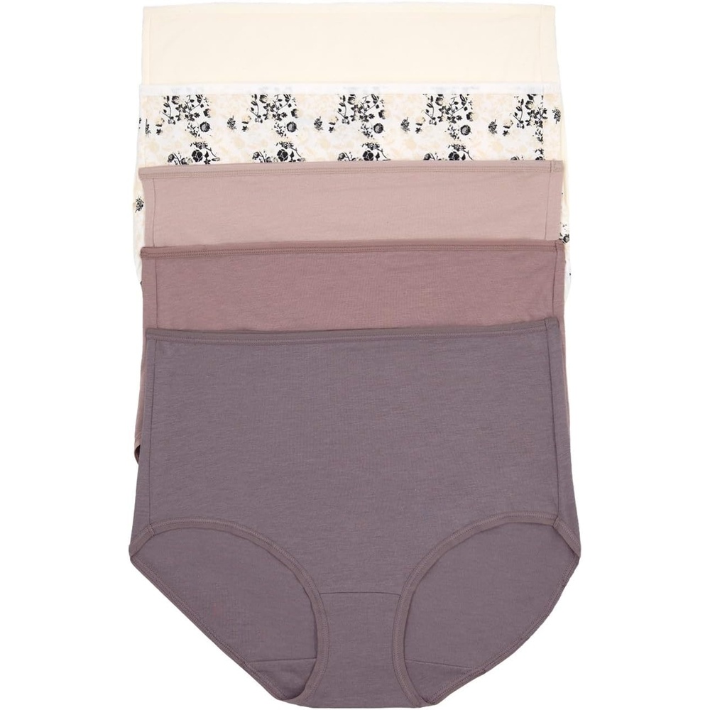 image:imageFelina Womens Cotton Stretch Modal Brief Underwear 5Pack  Full CoverageTwighlight Vines