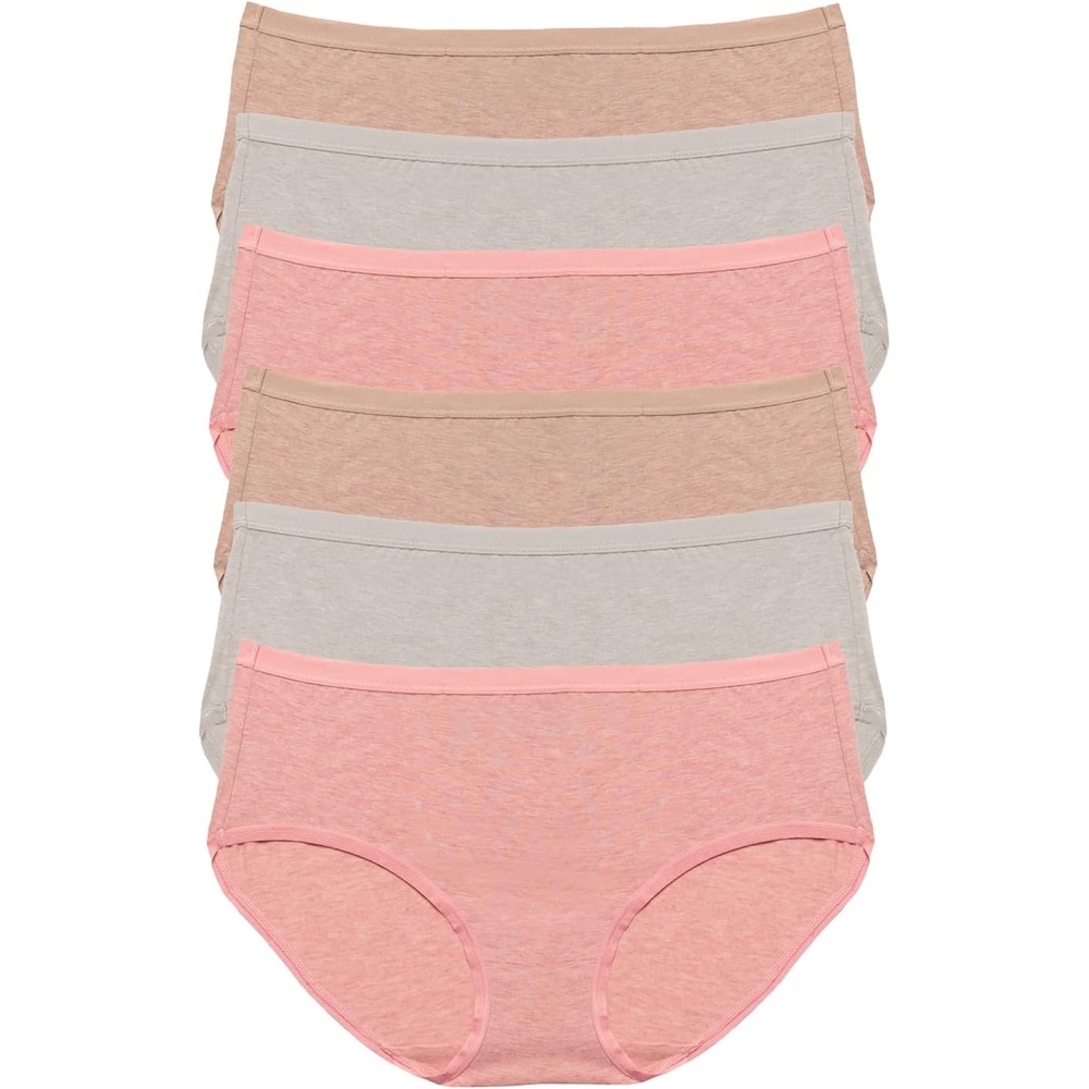 image:imageWomens Organic Cotton Stretch Hipster Panties 6Pack GOTS CertifiedRose Garden