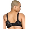 Felina | Jessamine Unlined Side Smoothing Minimizer Bra | Back & Side Smoothing Lace(Black)
