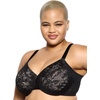 Felina | Jessamine Unlined Side Smoothing Minimizer Bra | Back & Side Smoothing Lace(Black)