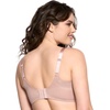 Felina | Jessamine Unlined Side Smoothing Minimizer Bra | Back & Side Smoothing Lace(Rose Tan)