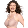 Felina | Jessamine Unlined Side Smoothing Minimizer Bra | Back & Side Smoothing Lace(Rose Tan)