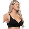 Felina | Seamless Wireless Bra 2 Pack | Removable Pads(Black Warm Neutral)