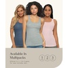 Felina Cotton Stretch Ribbed Tank Top – Class Tank Top for Women, Workout Tank Top for Women (Color Options Available)(Grape Leaf Cashew)