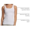Felina Cotton Stretch Ribbed Tank Top – Class Tank Top for Women, Workout Tank Top for Women (Color Options Available)(White)