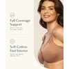 Felina Paramour Amaranth Cushioned Comfort Unlined Minimizer Bra 2-Pack(Gull Grey)