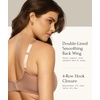 Felina Paramour Amaranth Cushioned Comfort Unlined Minimizer Bra 2-Pack(Rose Tan)