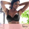Felina Paramour Gorgeous Bra | Memory Foam Bras for Women with Multi Way Straps, Comfortable T Shirt Bra(Black Black)