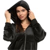 Felina Women’s 2 Piece Velour Track Suit(Black)