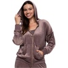 Felina Women’s 2 Piece Velour Track Suit(Taupe)