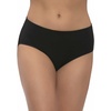 Felina Womens 5 Pack Pima Cotton Wide Waistband Hipster(Black)