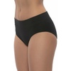 Felina Womens 5 Pack Pima Cotton Wide Waistband Hipster(Black)