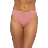 Felina Women’s Organic Cotton Stretch Hi Cut Panty 5-Pack Underwear(White Rose)