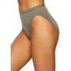 Felina Women’s Organic Cotton Stretch Hi Cut Panty 5-Pack Underwear(White Sand)