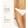 Felina Women’s Organic Cotton Stretch Thong Underwear, 6-Pack(Spring Moss)