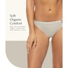 Felina Women’s Organic Cotton Stretch Thong Underwear, 6-Pack(Wheat Slate)