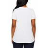 Felina Women’s Short Sleeve V-Neck Slub Tee Shirt(White)