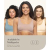 Women’s Organic Cotton Stretch Bralette 2-Pack – GOTS Certified, Soft(Aloe Cloud)