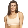 Women’s Organic Cotton Stretch Bralette 2-Pack – GOTS Certified, Soft(Sky Wheat)