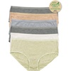 Women’s Organic Cotton Stretch Hipster Panties 6-Pack – GOTS Certified(Birchwood)