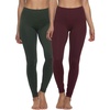 Felina | Velvety Soft Lightweight Leggings | Moisture Wicking | Yoga | 6 Pack(Wine Hunter Green)