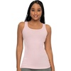 Felina Cotton Stretch Ribbed Tank Top – Class Tank Top for Women, Workout Tank Top for Women (Color Options Available)(Chalk Pink)